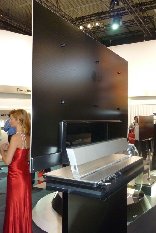 LG OLED TV from behind