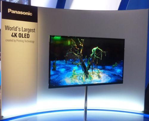 Panasonic Worlds Largest 4K OLED created by Printing Technology (front view)