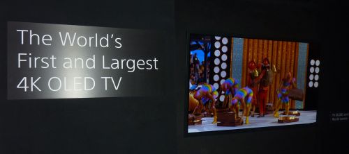 The Worlds First and Largest 4K OLED TV (front view)